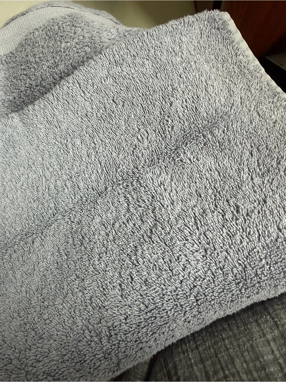 Ralph Lauren Light Gray lavender Plush Cotton Bath Towel 30”x53” RN41381